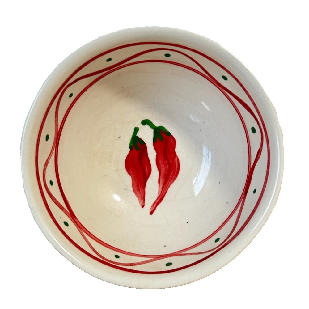 Emerson Creek Pottery 1998 Chili Pepper SW Cereal/Serving Bowl Handcrafted
